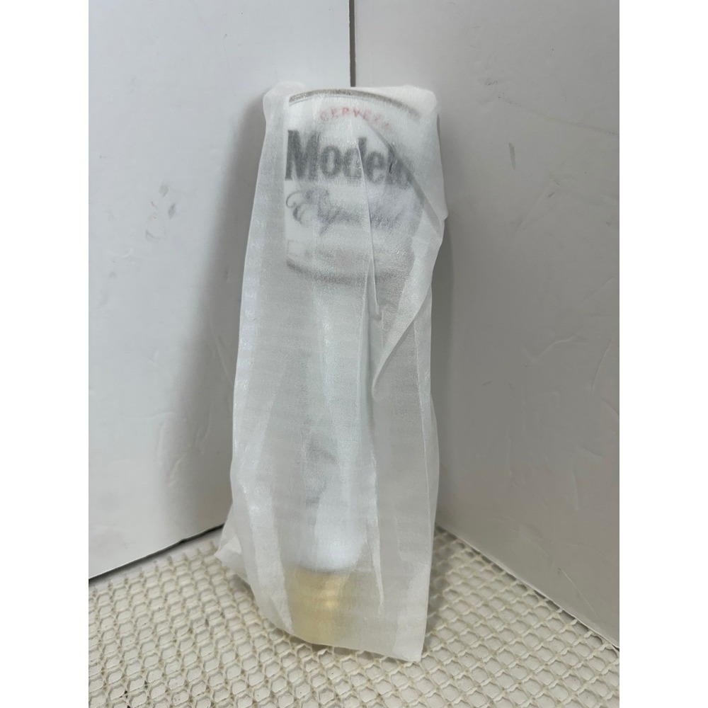 Modelo Especial Beer Tap Handle White Ceramic Triangular White Gold Good Stain